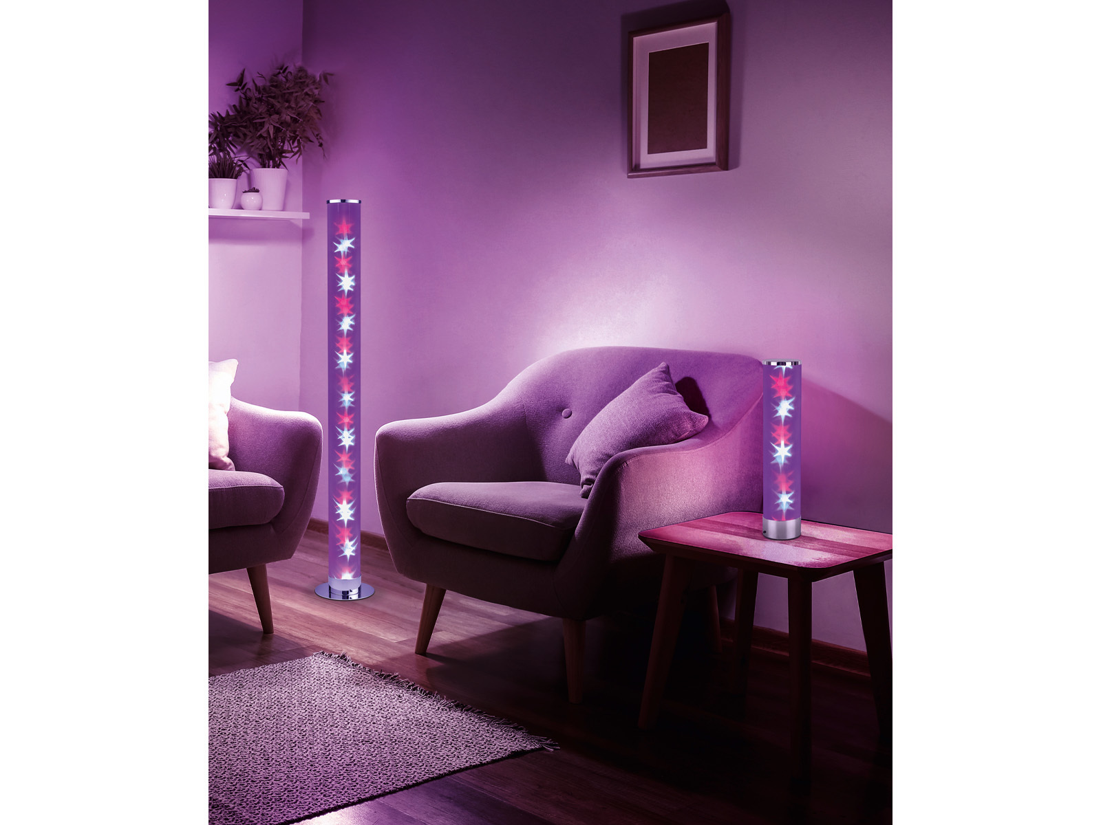 Coole LED Hologramm Jugendzimmer Stehlampen & Tischbeleuchtung mit